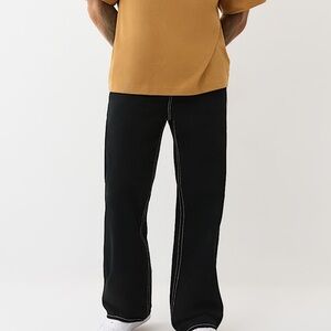 TRUE RELIGION VINNY ULTRA BAGGY ROPE FLAP JEAN BLACK - 34